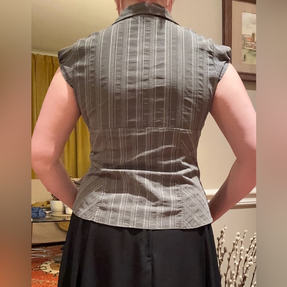 Striped Button Down Blouse - Picture 2 of 3